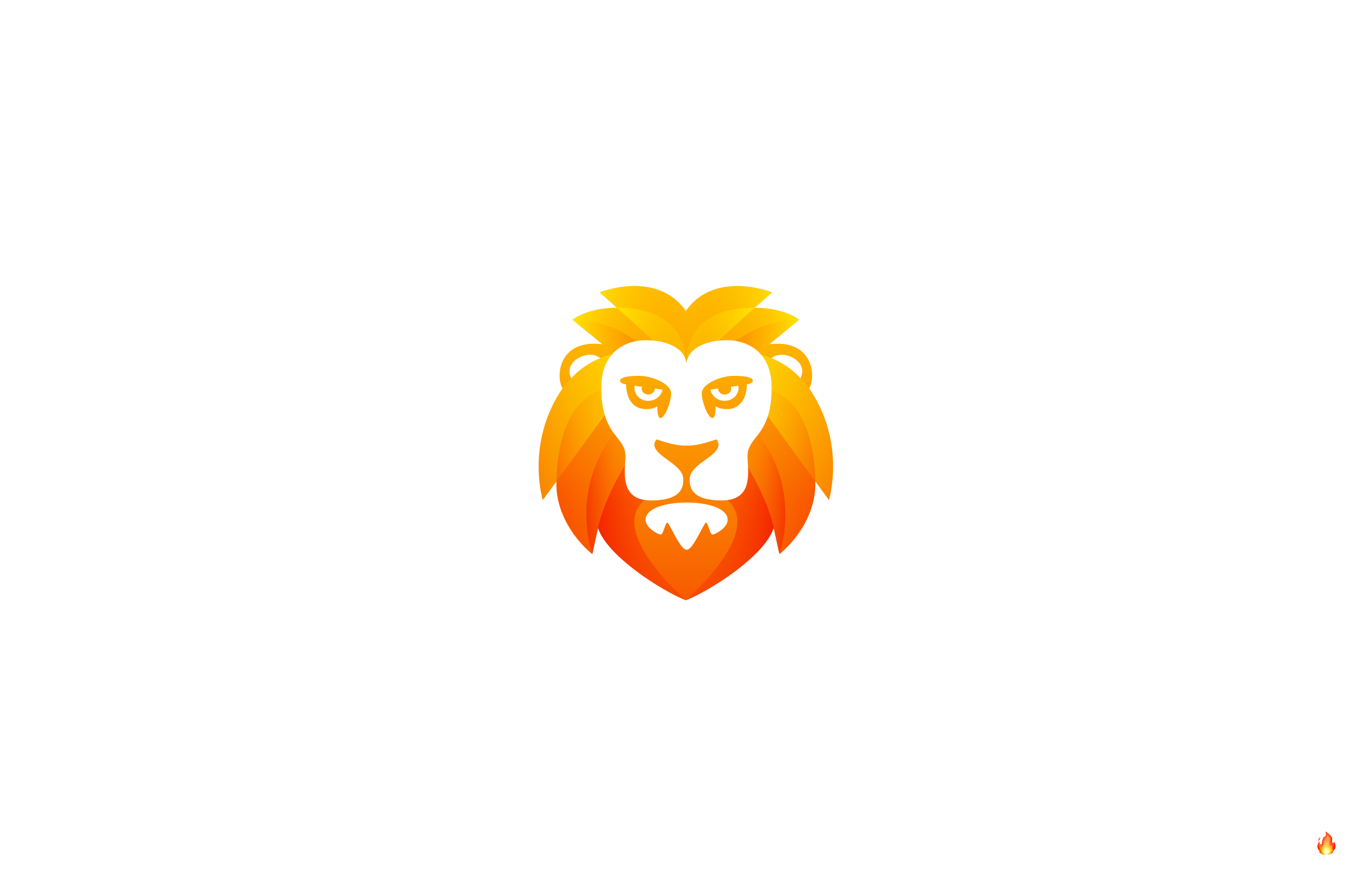 lion logo design gradient