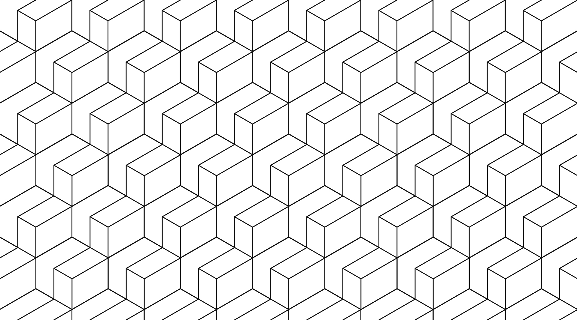 Cube logo pattern brand identity line monochrome