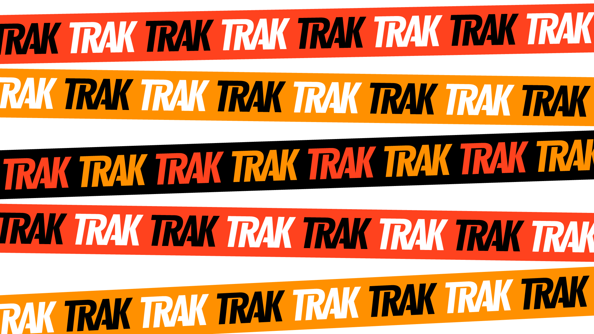 color variations type wordmark white for TRAK racing circuit from the USA