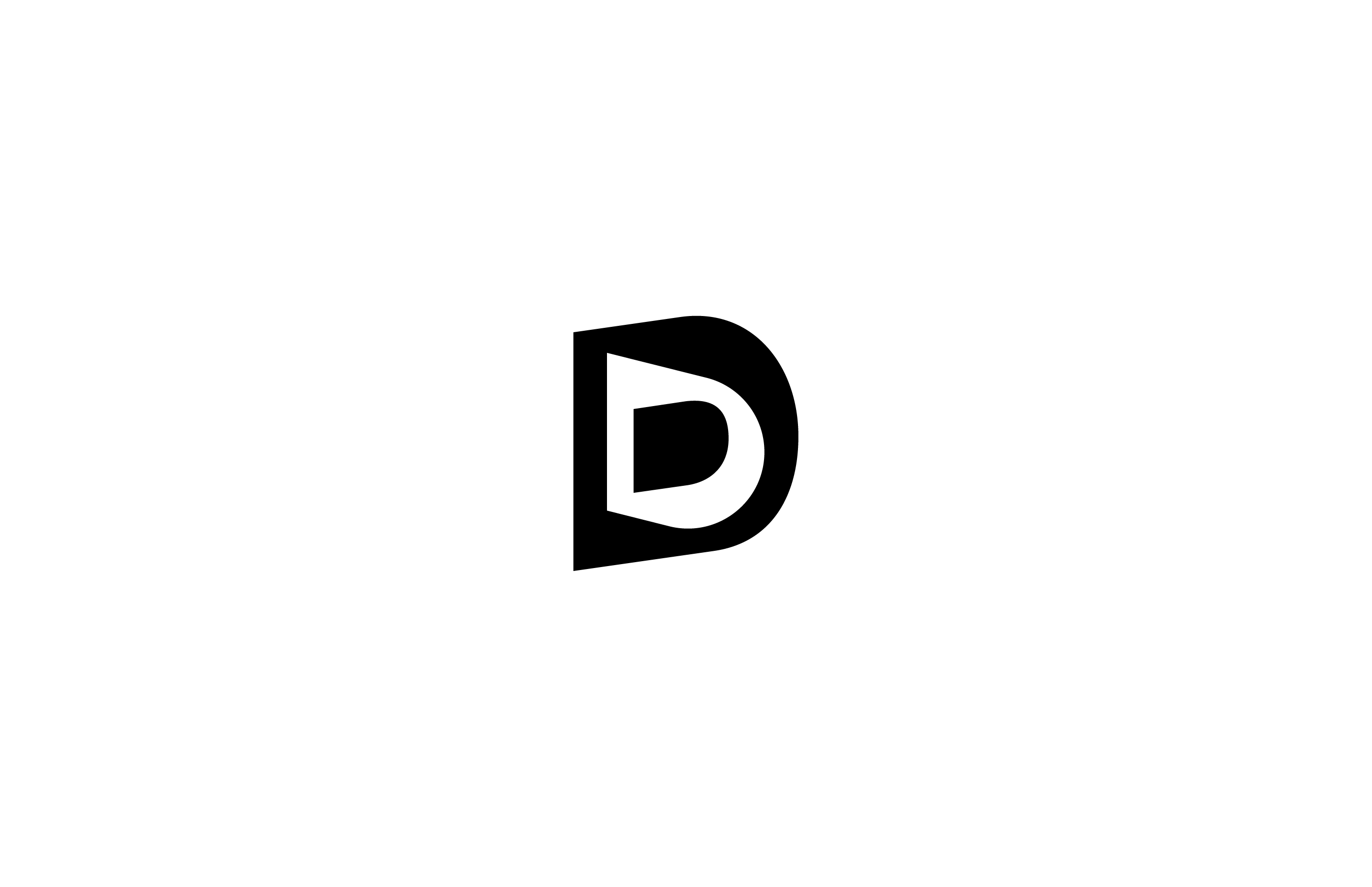 letter d dimension 3D portal enter door teleport negative space solid classic logo design mark symbol timeless