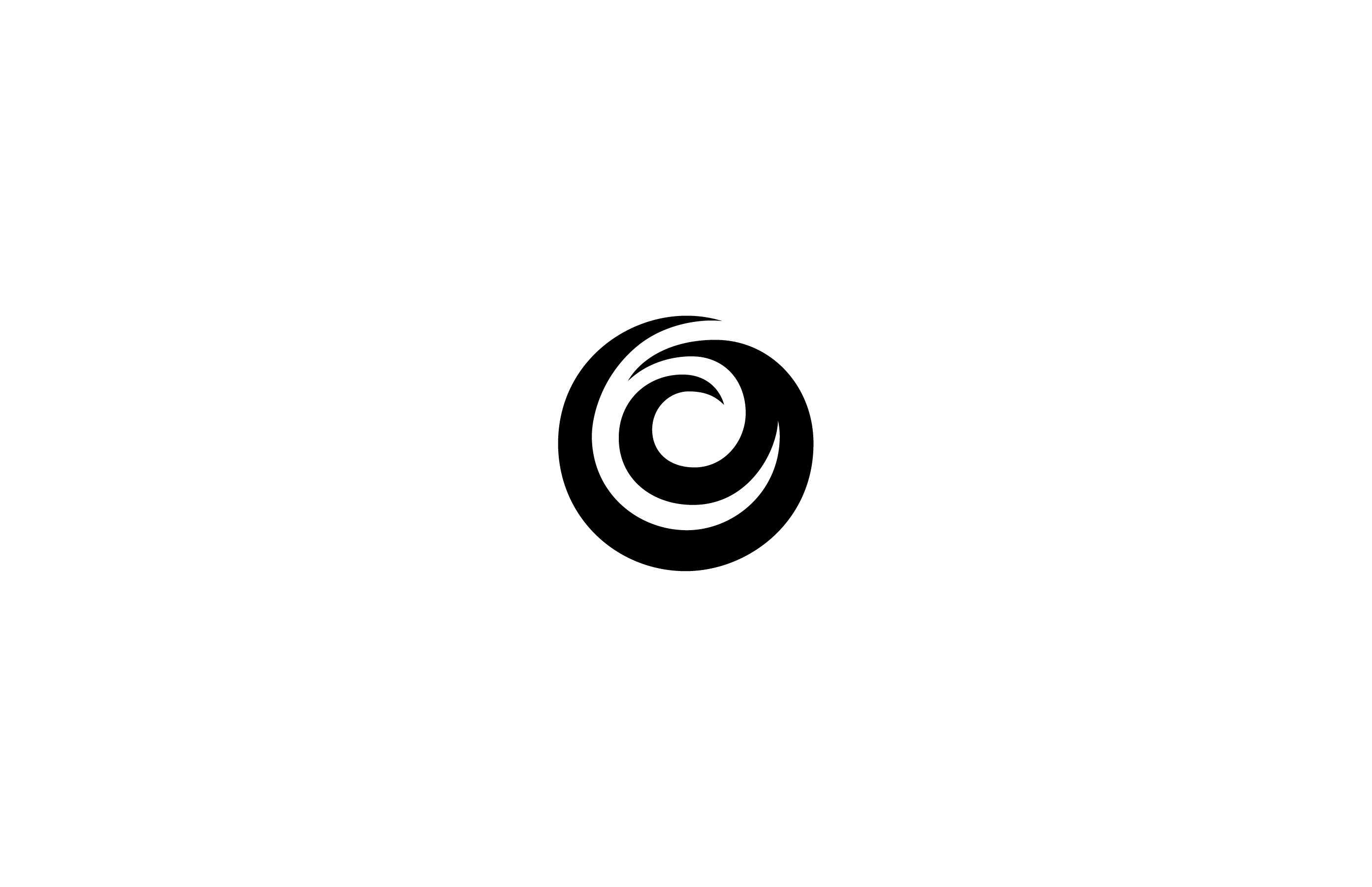 letter c swirl twist negative space classic logo design mark symbol timeless