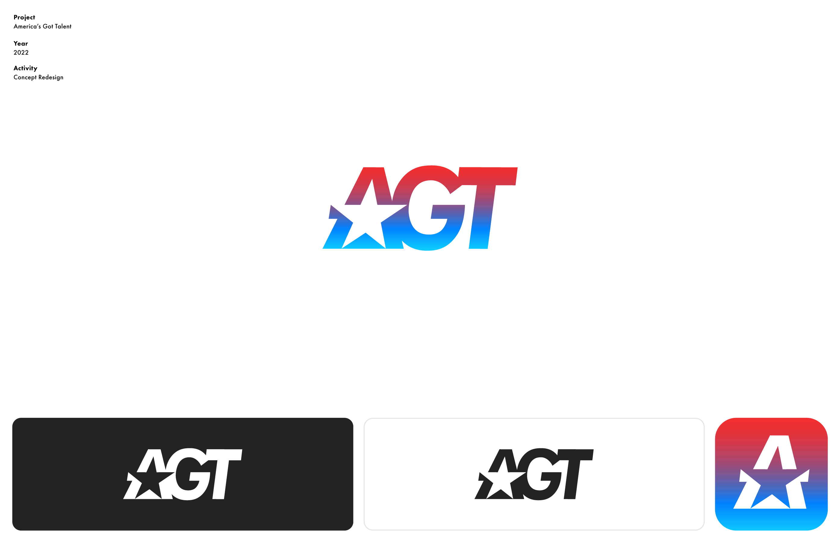 wordmark logotype for america's got talent concept redesign by mihai dolganiuc design