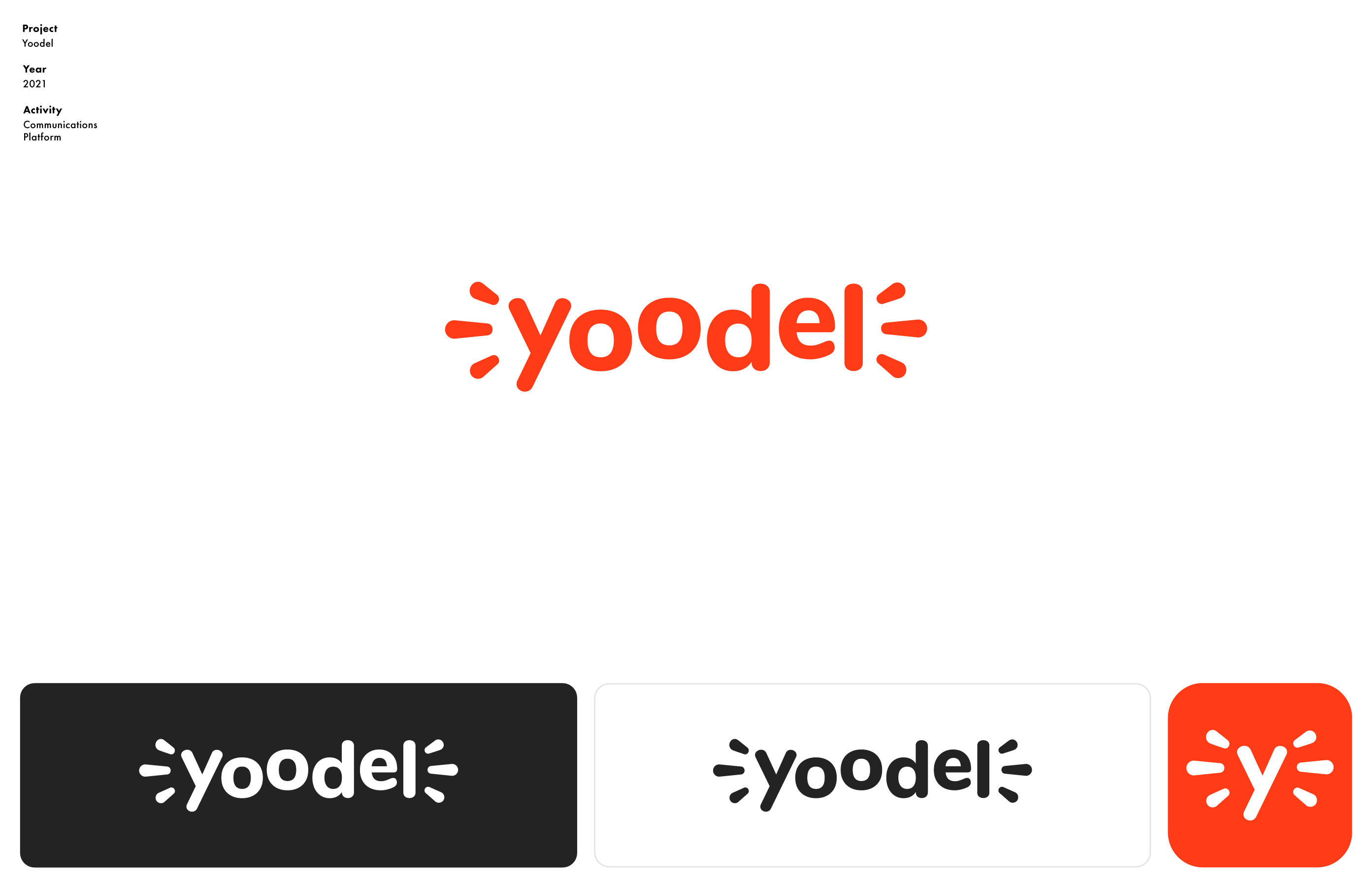 wordmark logotype for yoodel communications platform by mihai dolganiuc design